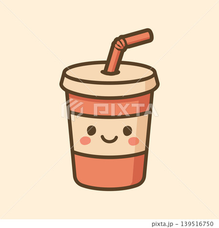 Kawaii Design Style Glass of Drink Vector Template Kawaii Design Style Glass of Drink Vector Template 139516750
