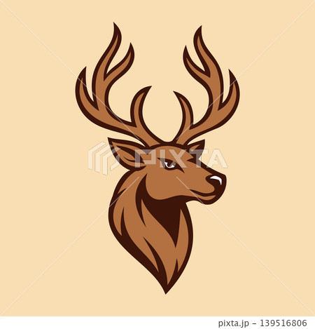 Brown Deer Character Mascot Logo Vector Template Brown Deer Character Mascot Logo Vector Template 139516806