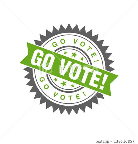 Go Vote Letter Rubber Stamp Template Design 139516857