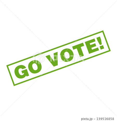 Go Vote Letter Rubber Stamp Template Design 139516858