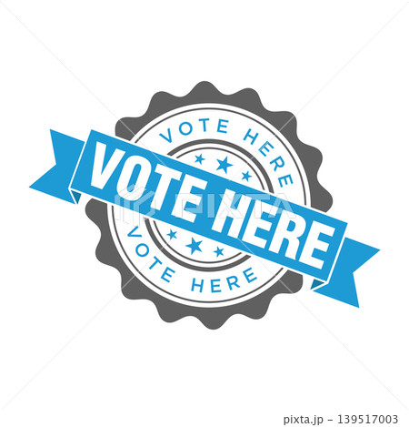 Vote Here Letter Rubber Stamp Template Design Vote Here Letter Rubber Stamp Template Design 139517003