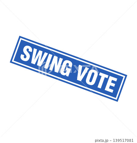 Swing Vote Letter Rubber Stamp Template Design 139517081