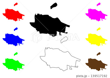Sievierodonetsk city (Ukraine) map vector illustration, scribble sketch Severodonetsk or Siverskodonetsk map Sievierodonetsk city (Ukraine) map vector illustration, scribble sketch Severodonetsk or Siverskodonetsk map 139517192