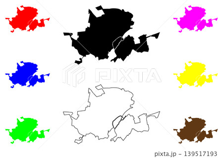 Sloviansk city (Ukraine) map vector illustration, scribble sketch Sloviansk map Sloviansk city (Ukraine) map vector illustration, scribble sketch Sloviansk map 139517193