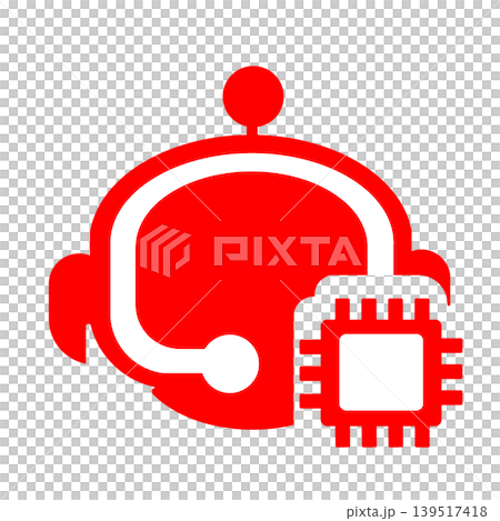 A digital icon (red) representing an image of automating customer support using artificial intelligence. A digital icon (red) representing an image of automating customer support using artificial intelligence. 139517418