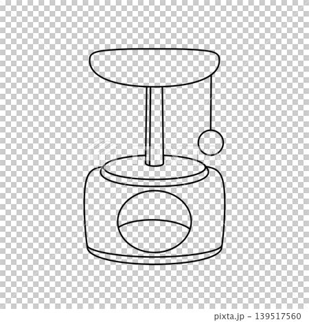 Simple line drawing of a vintage-style joystick Simple line drawing of a vintage-style joystick 139517560