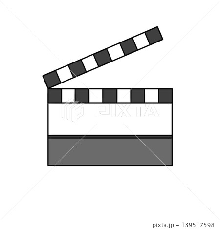 Simple, minimalist clapperboard design in dark tones Simple, minimalist clapperboard design in dark tones 139517598