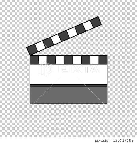 Simple, minimalist clapperboard design in dark tones Simple, minimalist clapperboard design in dark tones 139517598