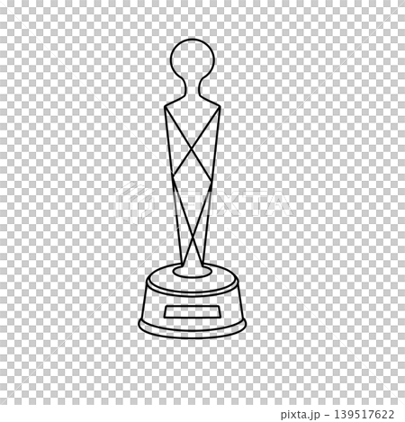 Simple line drawing of a trophy 139517622
