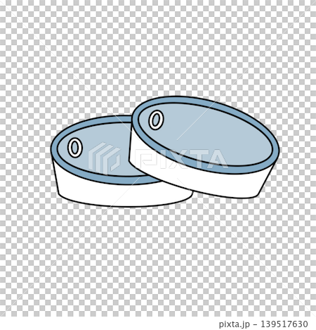 Blue oval containers sit side by side Blue oval containers sit side by side 139517630