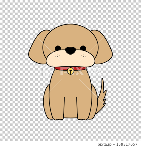 Cute puppy sits calmly with big ears Cute puppy sits calmly with big ears 139517657