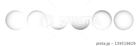 Grainy gradient sphere with dotwork pattern and noise texture creates abstract halftone effect perfect for modern graphic design backgrounds and artistic projects Grainy gradient sphere with dotwork pattern and noise texture creates abstract halftone effect perfect for modern graphic design backgrounds and artistic projects 139518629