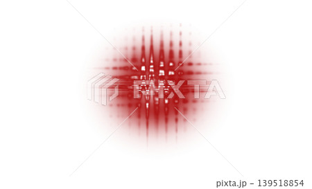 Abstract red geometric light burst with complex mesh ripple pattern isolated on transparent background. Concept of data transmission and cybersecurity 139518854