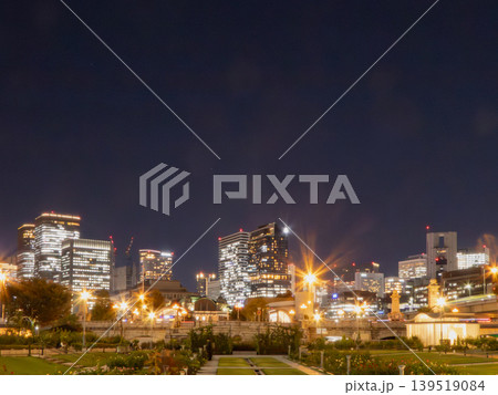 中之島公園から望む大阪のパノラマ夜景 139519084