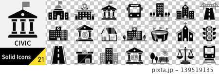 公共向量輪廓圖示集 公共向量輪廓圖示集 139519135
