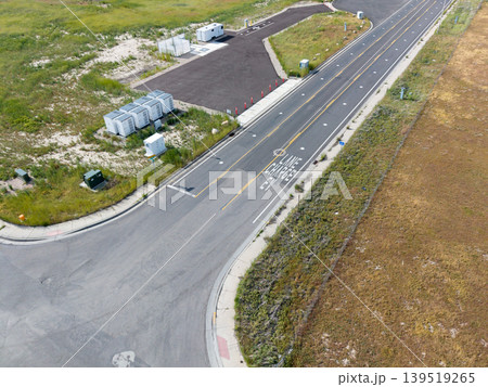 Aerial view of electric vehicle charging infrastructure in Salt Lake City. Aerial view of electric vehicle charging infrastructure in Salt Lake City. 139519265