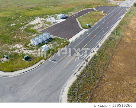 Aerial view of an electric vehicle charging lane in Salt Lake City, Utah. Aerial view of an electric vehicle charging lane in Salt Lake City, Utah. 139519266