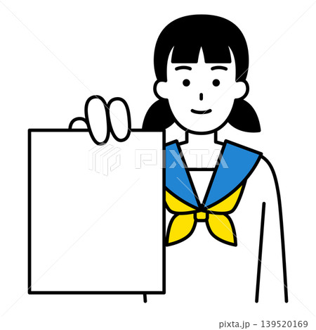 書類を見せる女子学生 書類を見せる女子学生 139520169