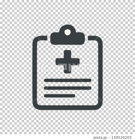 Modern Flat Design Clipboard Medical Record Document Icon Symbol Modern Flat Design Clipboard Medical Record Document Icon Symbol 139520203