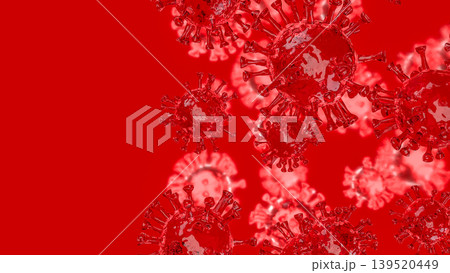 Red Virus Cells Medical Background 3d render. 139520449
