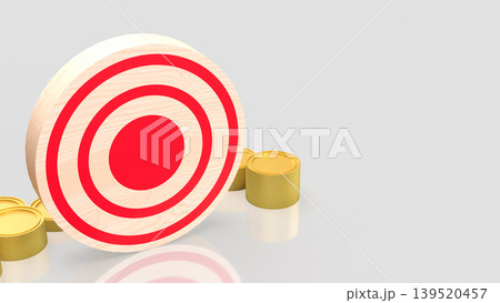 Financial Target Goals With Coins 3d render. Financial Target Goals With Coins 3d render. 139520457
