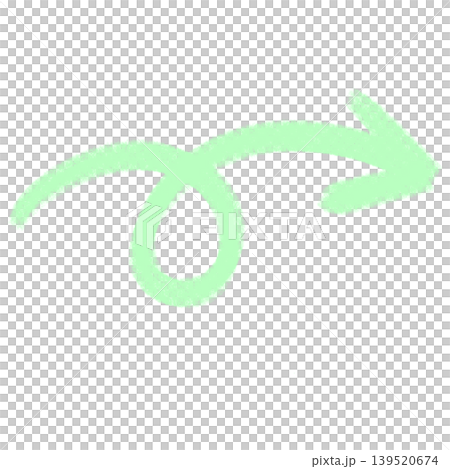 手書き風カーリー矢印 手書き風カーリー矢印 139520674