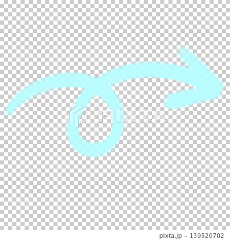 手書き風カーリー矢印 手書き風カーリー矢印 139520702