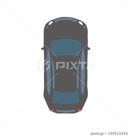 上から見た車(濃灰) 上から見た車(濃灰) 139521458