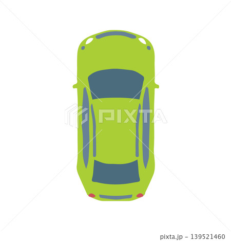 上から見た車（黄緑） 139521460