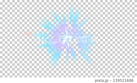 Cyan radial lens flare star-shaped light rays (transparent background/black background) Cyan radial lens flare star-shaped light rays (transparent background/black background) 139521686