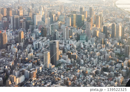 機上より見た夕刻の大阪市北区梅田周辺(2026年5月撮影) 機上より見た夕刻の大阪市北区梅田周辺(2026年5月撮影) 139522325