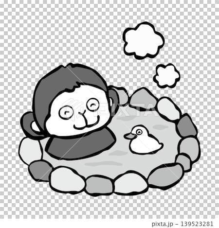 【單色】單點設計：猴子泡溫泉（猴子） 139523281