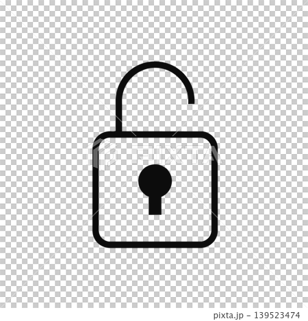 用鑰匙孔解鎖圖標 用鑰匙孔解鎖圖標 139523474