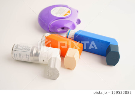 Bangkok, Thailand May 4, 2026 Asthma and chronic obstructive pulmonary disease COPD, metered dose inhaler MDI. Bangkok, Thailand May 4, 2026 Asthma and chronic obstructive pulmonary disease COPD, metered dose inhaler MDI. 139523885