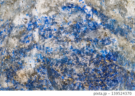 Colorful cobalt fragments create artistic decorative features. Handmade cobalt crystal pieces assembled into dazzling mosaic accented by mica particles and brilliant facets Colorful cobalt fragments create artistic decorative features. Handmade cobalt crystal pieces assembled into dazzling mosaic accented by mica particles and brilliant facets 139524370