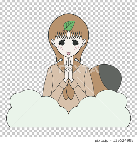 女性に化けるタヌキのイラスト。 女性に化けるタヌキのイラスト。 139524999