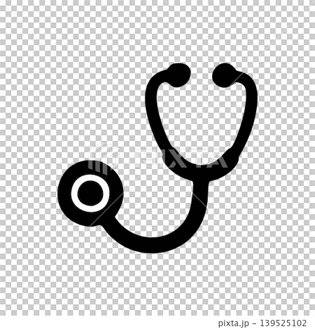 Simple Outline Handdrawn Stethoscope Icon Shape Medical Symbol Simple Outline Handdrawn Stethoscope Icon Shape Medical Symbol 139525102