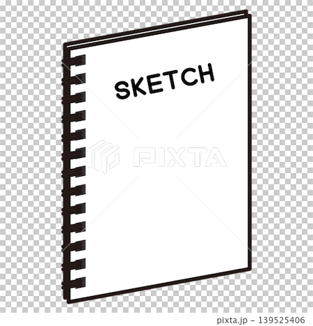 簡潔的直式單色素描本圖示 | 美術用品與筆記本插畫素材 簡潔的直式單色素描本圖示 | 美術用品與筆記本插畫素材 139525406