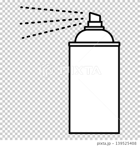シンプルな噴射スプレー缶のモノクロアイコン|日用品・防虫・除菌対応の汎用イラスト素材 シンプルな噴射スプレー缶のモノクロアイコン|日用品・防虫・除菌対応の汎用イラスト素材 139525408