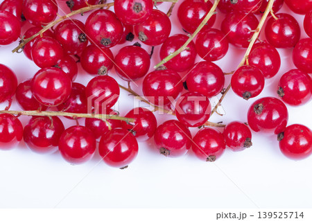 Vivid red berries convey health. Juicy red currants represent vitality and wellness. Fresh red currant berries exemplify antioxidant power and nutritional value 139525714