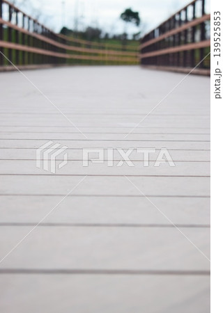 公園の木製の通路 139525853