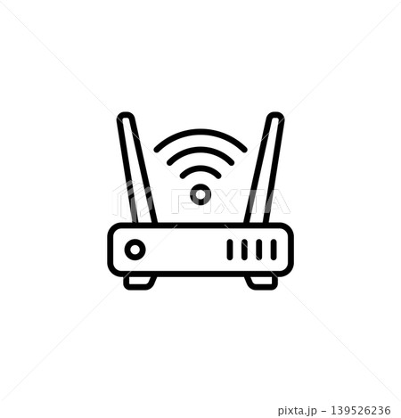 Modern Wi-Fi Router Icon 139526236