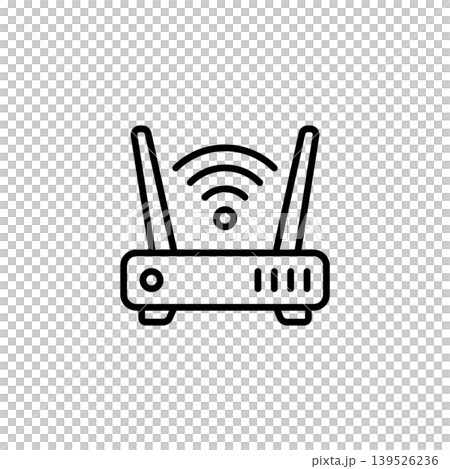 Modern Wi-Fi Router Icon 139526236