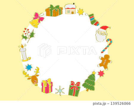 かわいいクリスマスフレーム素材 139526866
