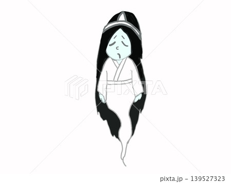白い着物を着た女性の幽霊 139527323