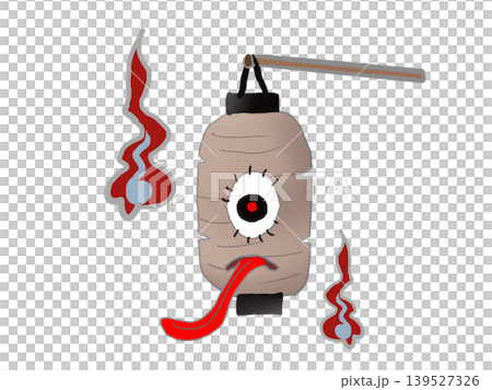 Illustration of a ghost lantern with a face Illustration of a ghost lantern with a face 139527326