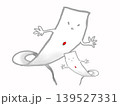 空を飛ぶ一反木綿のイラスト 139527331