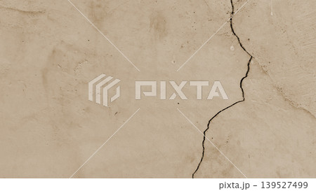 Vintage style cracked wall texture with natural cream color. 139527499
