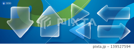 Transparent Glass Arrows Set Transparent Glass Arrows Set 139527594