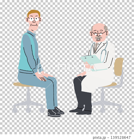 Male doctor and male patient 139528647